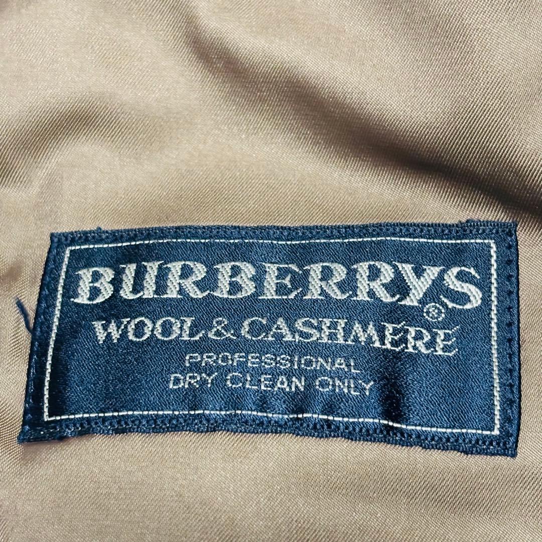 90s バーバリー ウール カシミヤ ツイード ジャケット チェック AB5