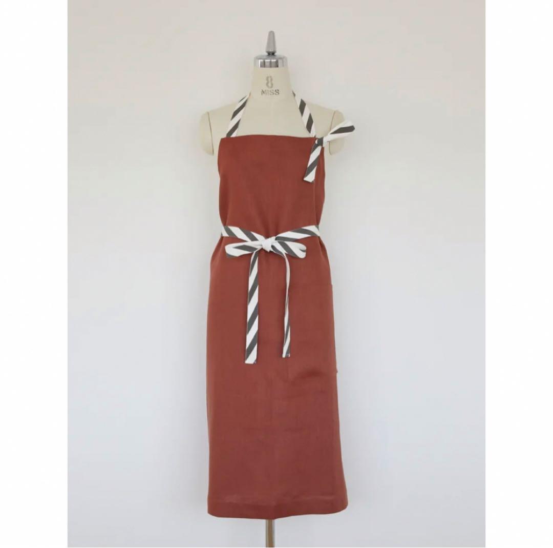 滝沢眞規子 タキマキTAKIMAKI エプロン ブラウン