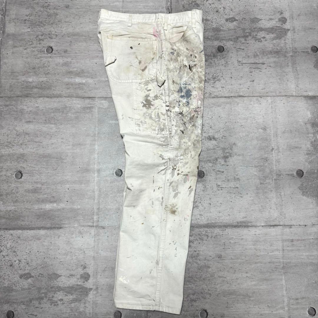 00s Dickies ホワイトペインターパンツ w36 ペンキ オイル アート