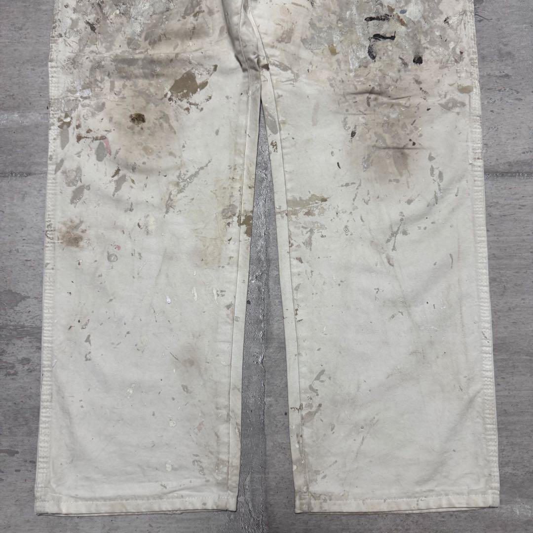 00s Dickies ホワイトペインターパンツ w36 ペンキ オイル アート