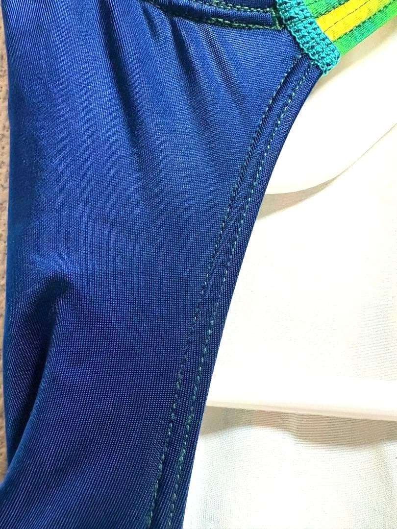 美品MIZUNO 初期マイティライン M うろこ模様 競泳水着 光沢 ハイカット