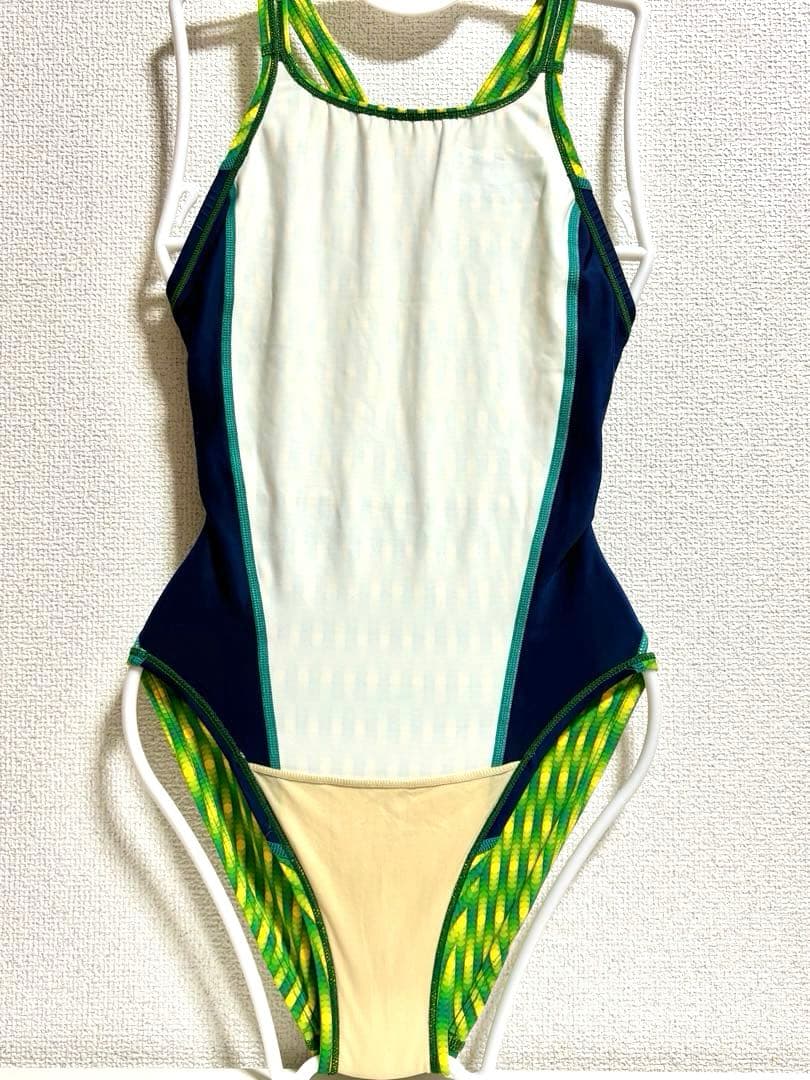 美品MIZUNO 初期マイティライン M うろこ模様 競泳水着 光沢 ハイカット