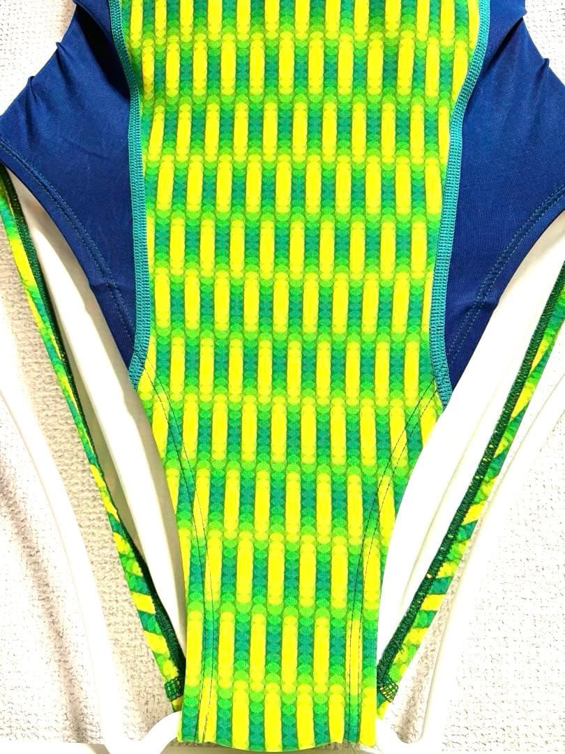 美品MIZUNO 初期マイティライン M うろこ模様 競泳水着 光沢 ハイカット