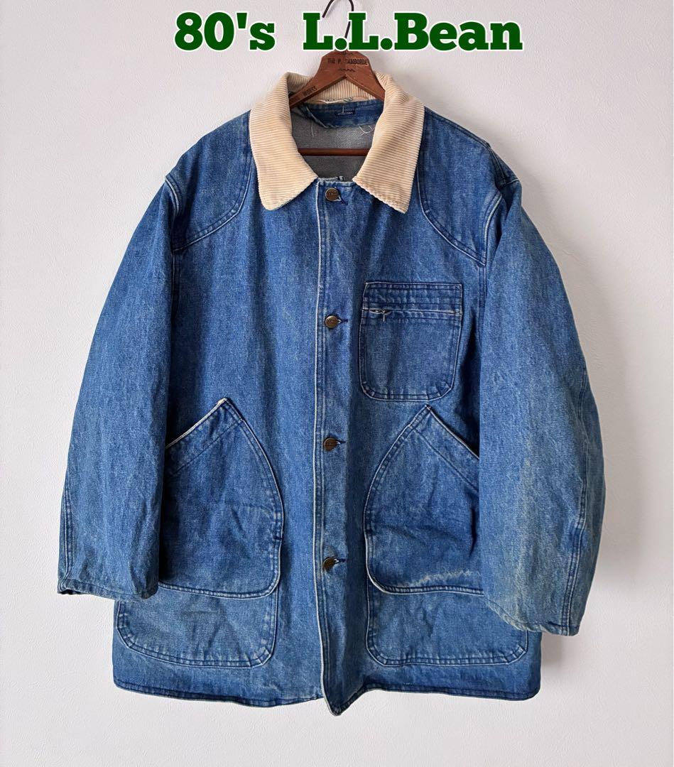 80's L.L.Bean デニムカバーオール　ハンティングジャケット　3WAY