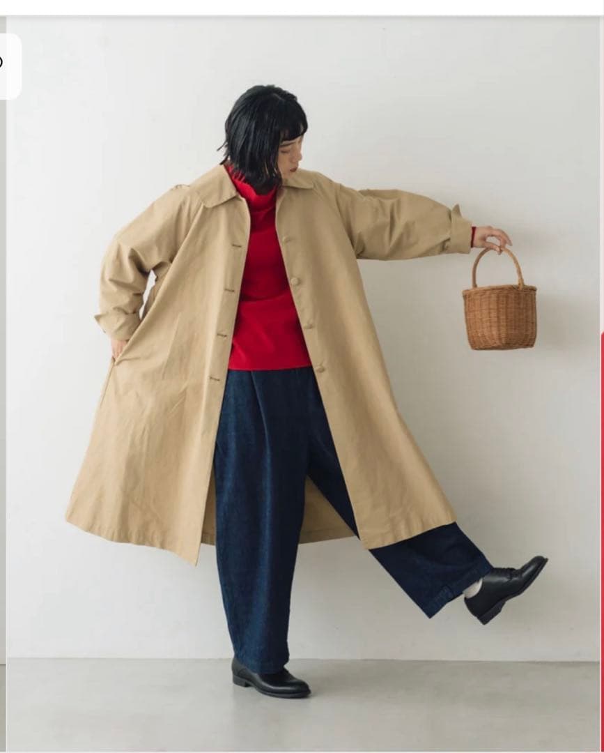 くらすこと+to 大人の定番ハイネック レッド 赤 今期