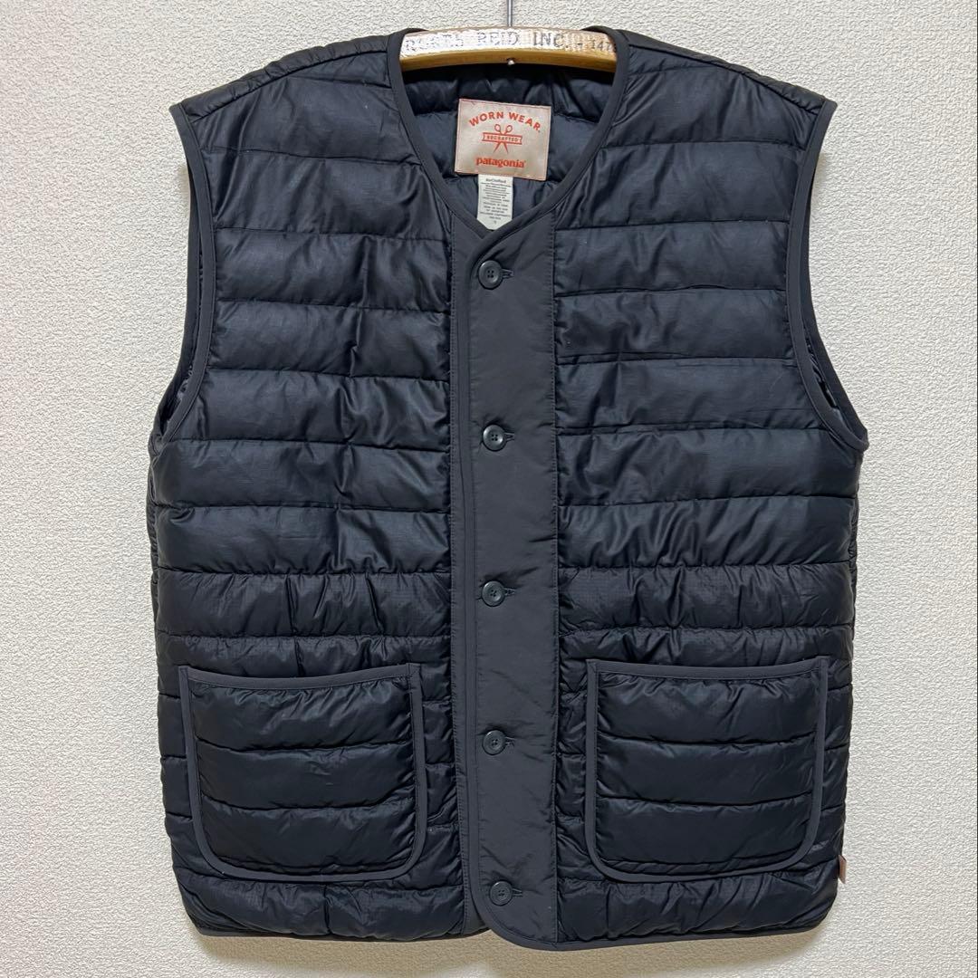 希少‼️黒‼️パタゴニア WORN WEAR ダウンベスト recrafted