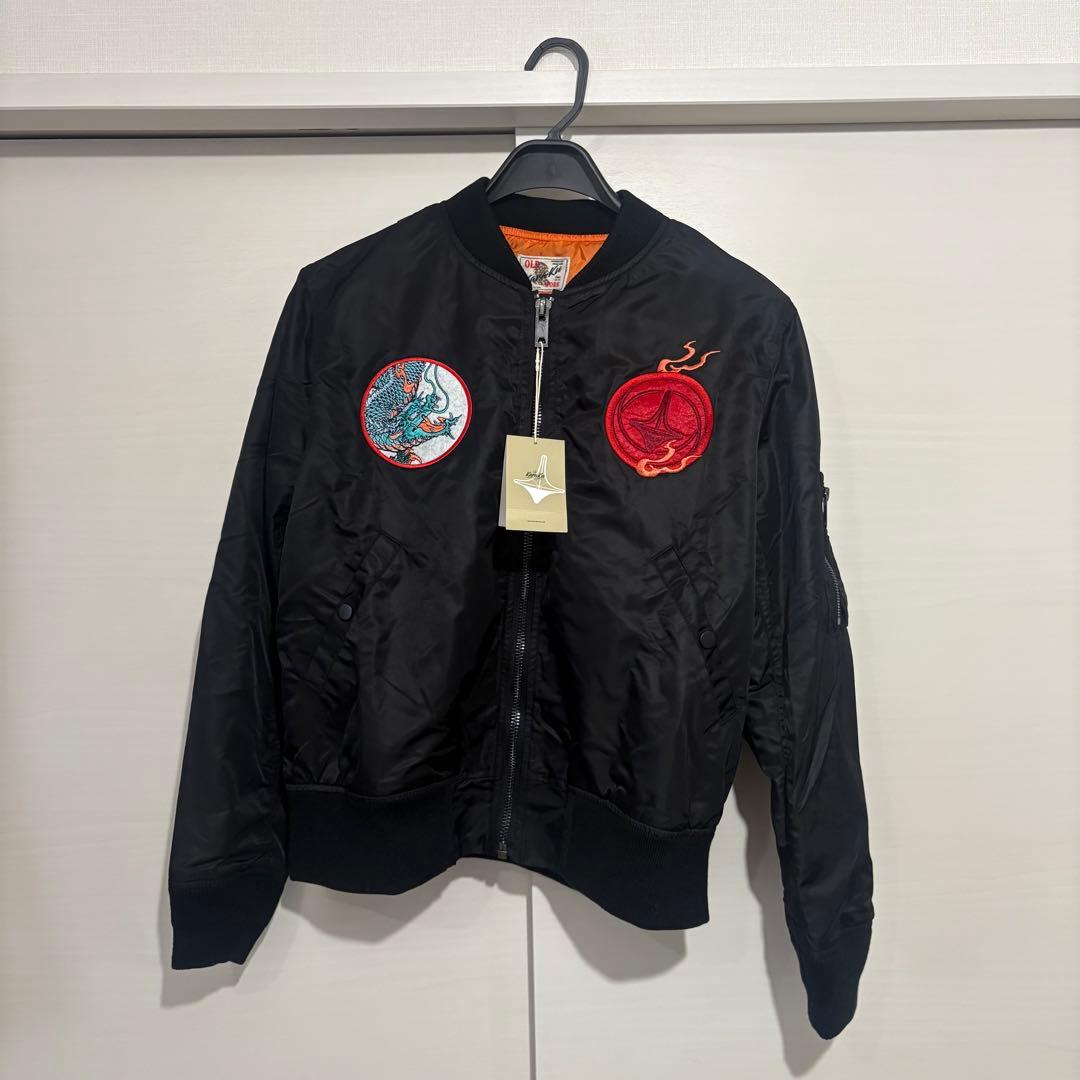 「KaraKuｘ中坪宏太」龍刺繡入り　浮世絵風フライトジャケット