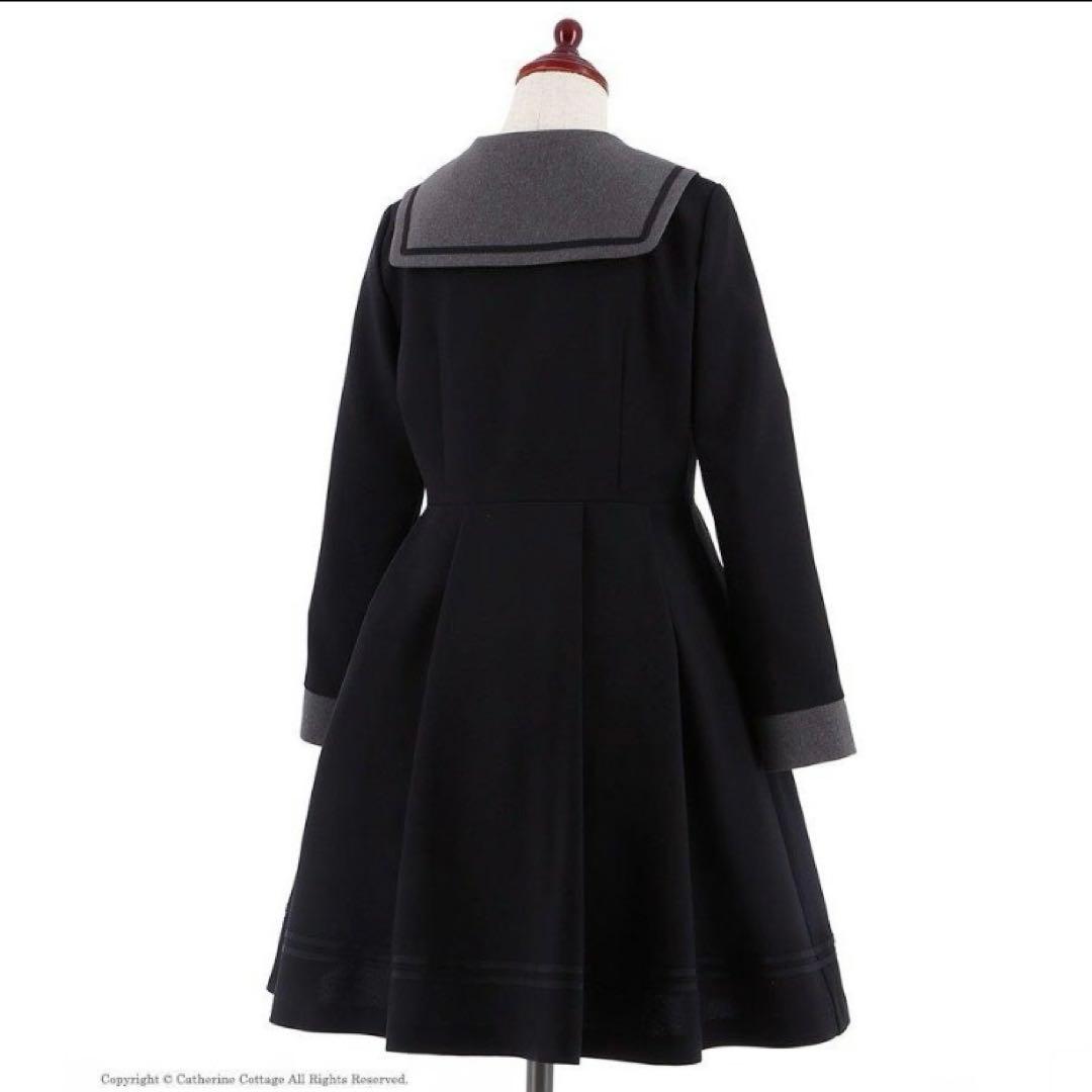 Michelle Alfred セーラー襟 長袖 ワンピース　黒　165cm