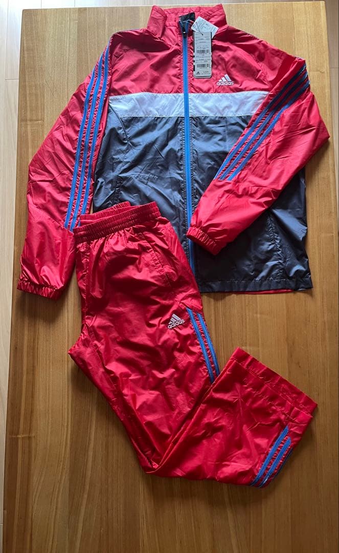 〈新品〉adidas アディダス メンズ セットアップ レッド×グレー×ブルー