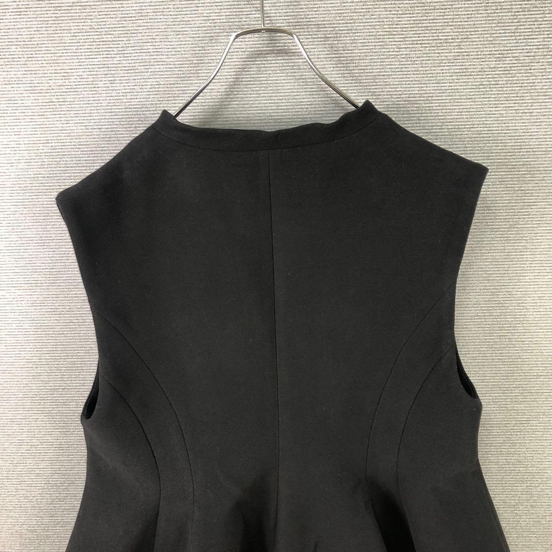 machatt ウールライクフォルムベスト ブラック