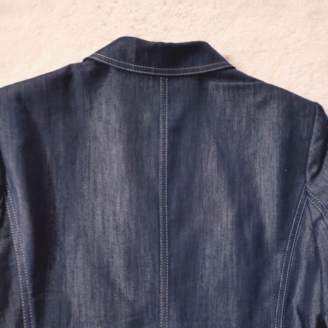 美品 アナイ 定価4万9千 デニムライクダブルジャケット 38 ネイビー 日本製