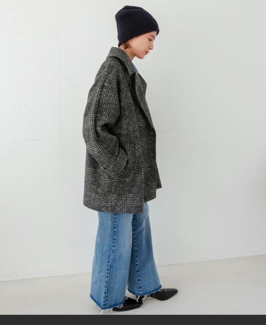 まゆゆ様☆新品未使用品☆スピックアンドスパンダブルスライバーハーフチェックコート