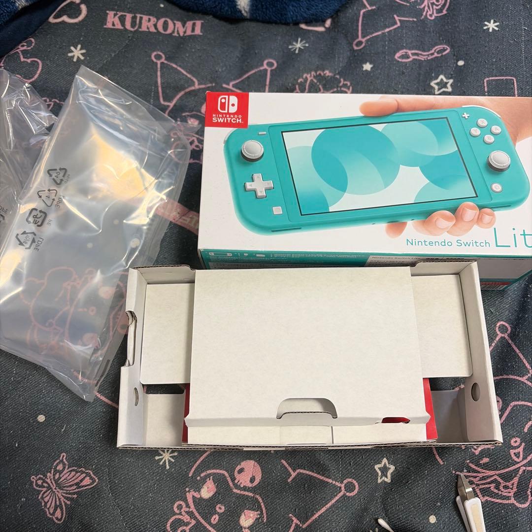 Nintendo Switch Lite ターコイズ 本体　充電器、箱付き