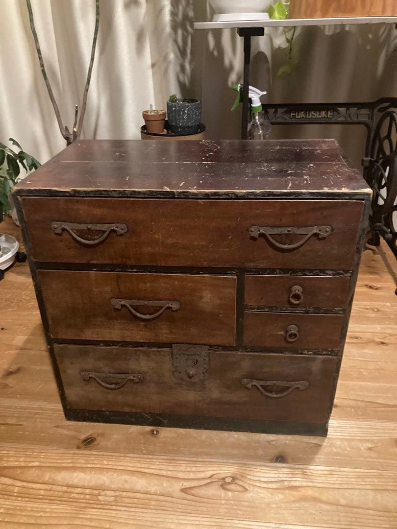 大正レトロ　時代和箪笥　5杯　チェスト　大正14年頃