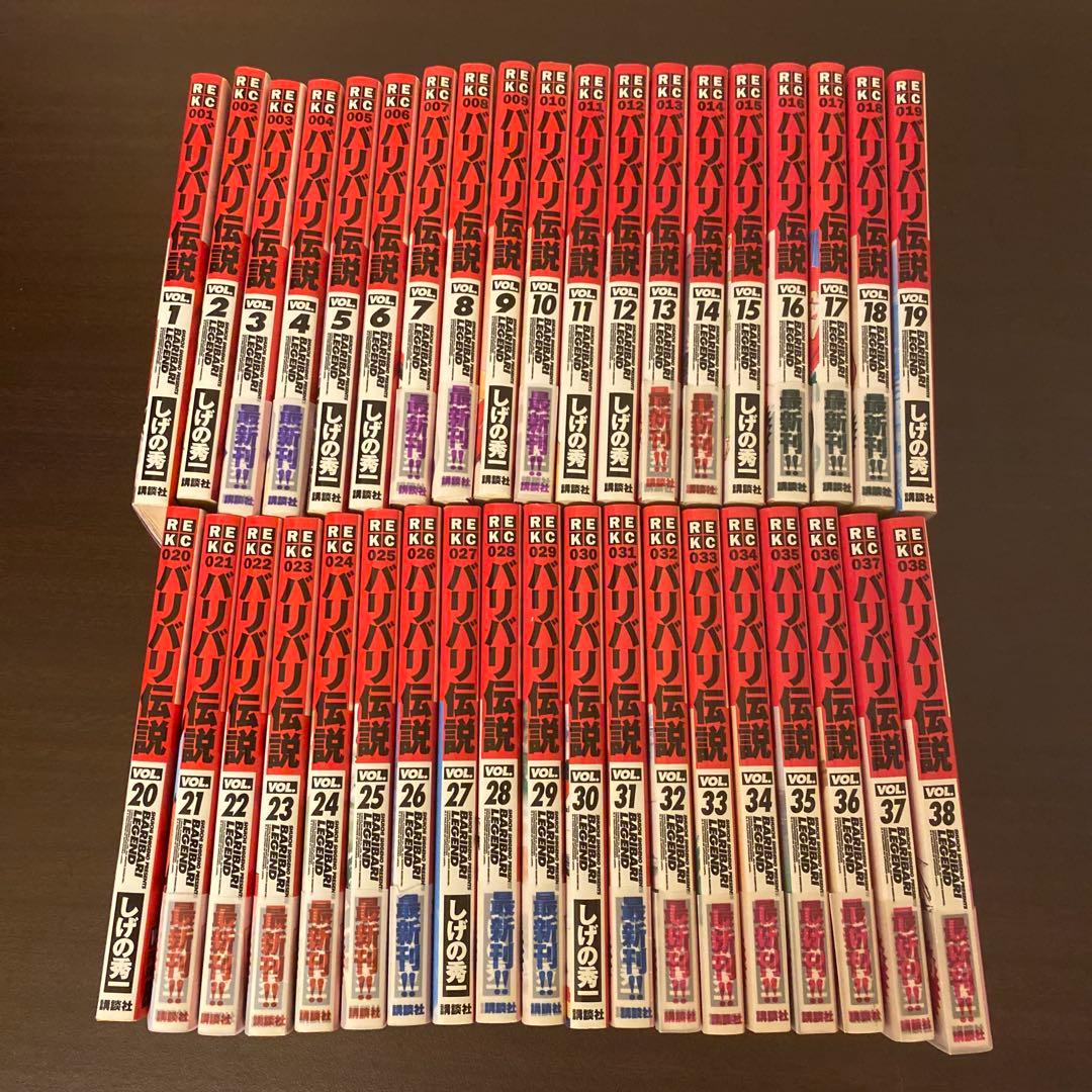 バリバリ伝説 新装版 全38巻 全巻セット 初版 特製トレカ付き しげの秀一