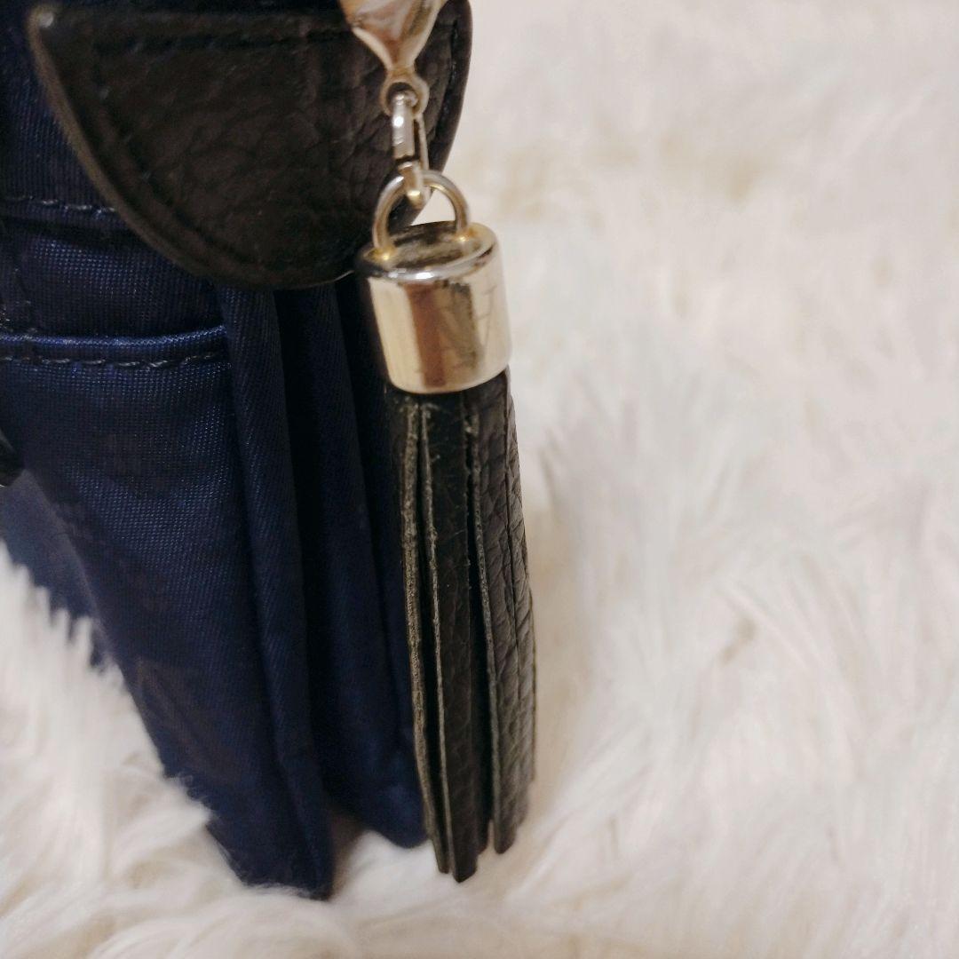 アタオ ブーブー モノグラム ナイロン 三角ロゴ ウォレット ネイビー