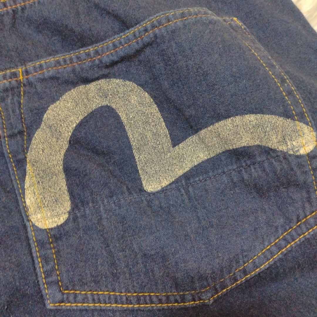 EVISU エビス　Lot 7001勉強 白カモメペイント ショートW38日本製