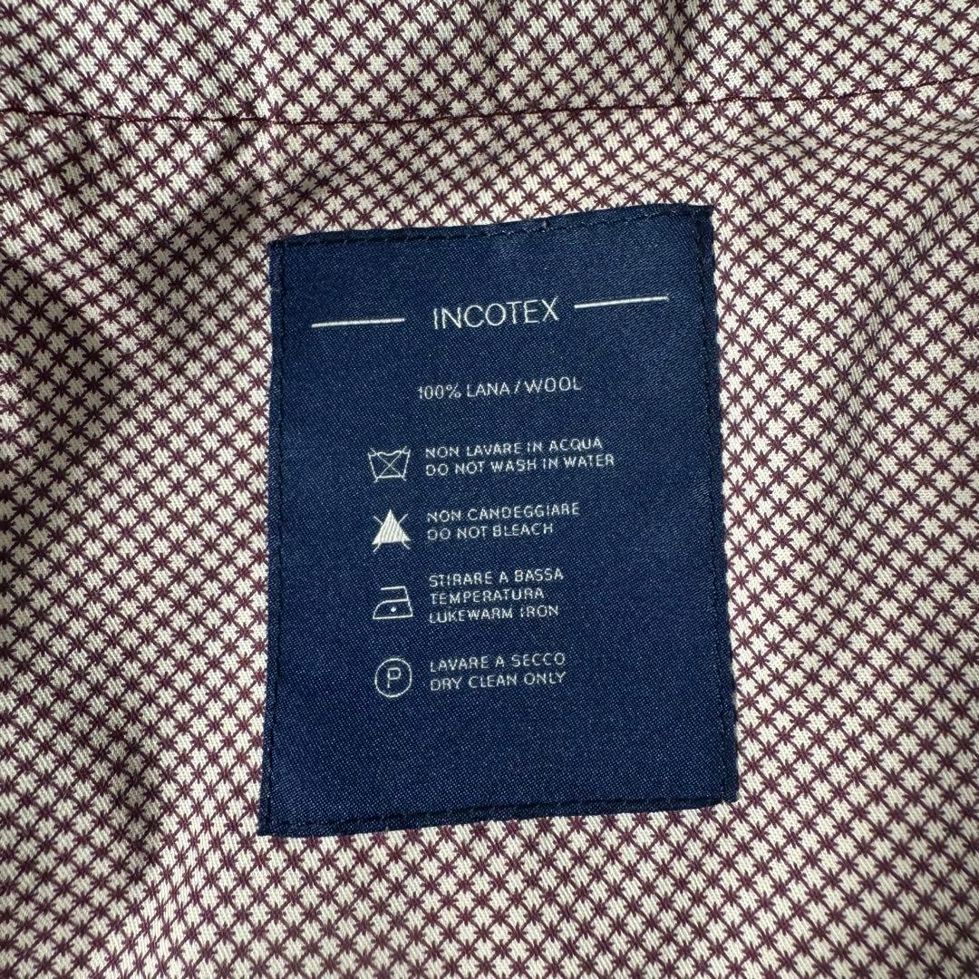 美品 INCOTEX ウール100% スラックス slowear ネイビー 44