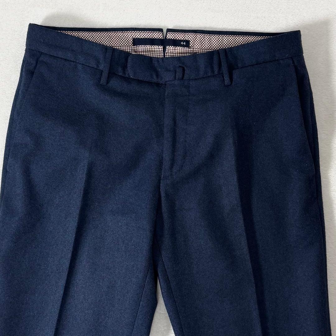 美品 INCOTEX ウール100% スラックス slowear ネイビー 44