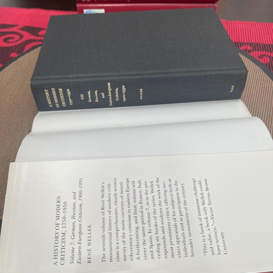 洋書 A HISTORY OF MODERN CRITICISM 1750-1950