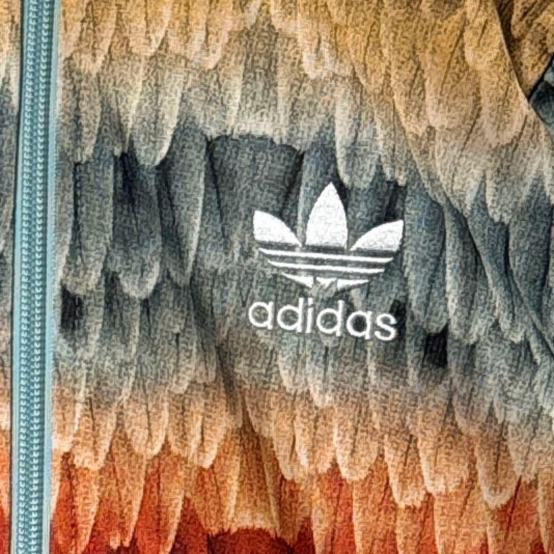 レア アディダス adidas トラックジャケット バックロゴ 刺繍ロゴ 羽根