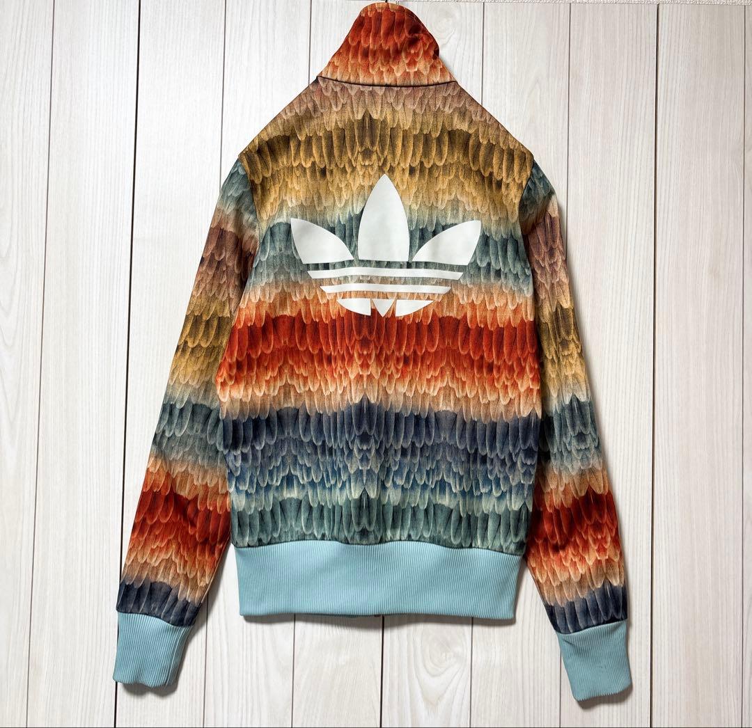 レア アディダス adidas トラックジャケット バックロゴ 刺繍ロゴ 羽根