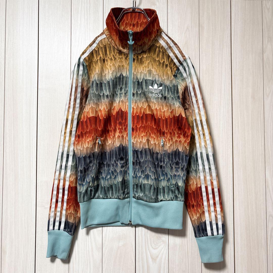 レア アディダス adidas トラックジャケット バックロゴ 刺繍ロゴ 羽根