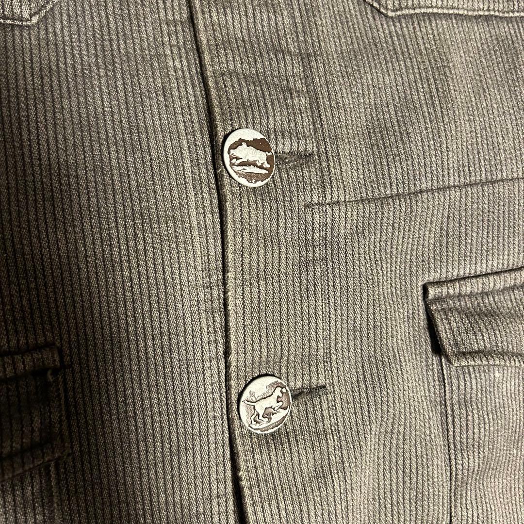 ハンティングジャケット 40s フレンチヴィンテージ コットンピケ グレー