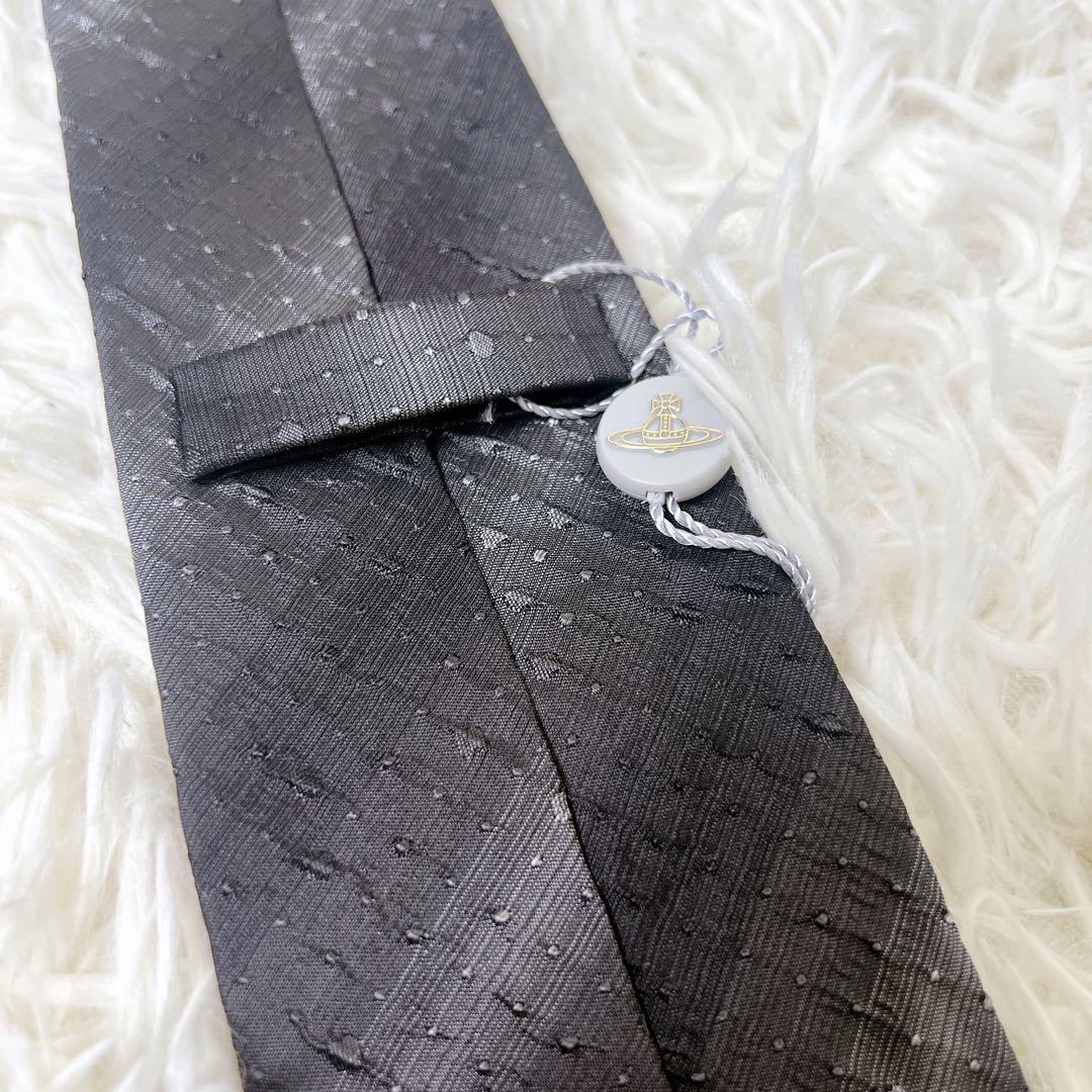 Vivienne Westwood ネクタイ グレー オーブ柄 ドット イタリア
