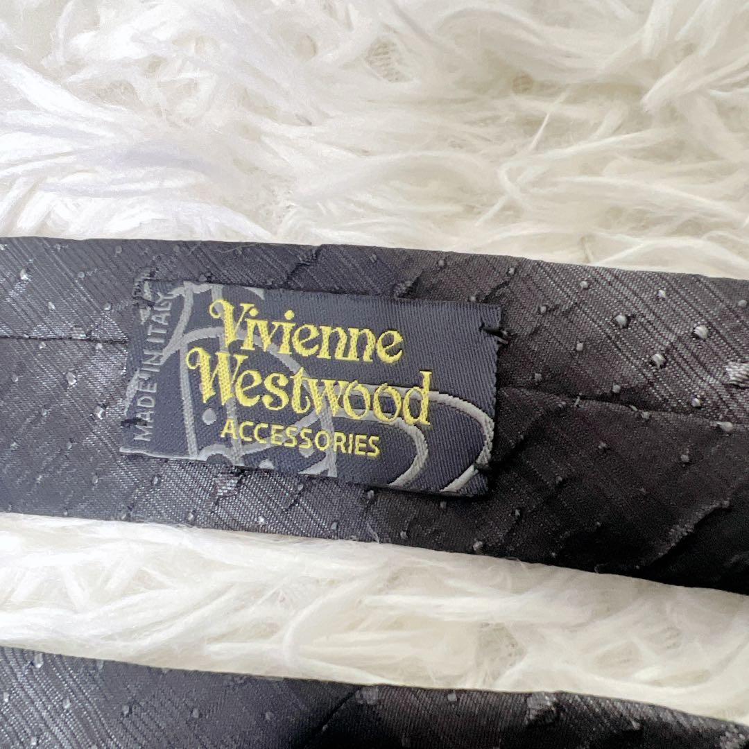 Vivienne Westwood ネクタイ グレー オーブ柄 ドット イタリア
