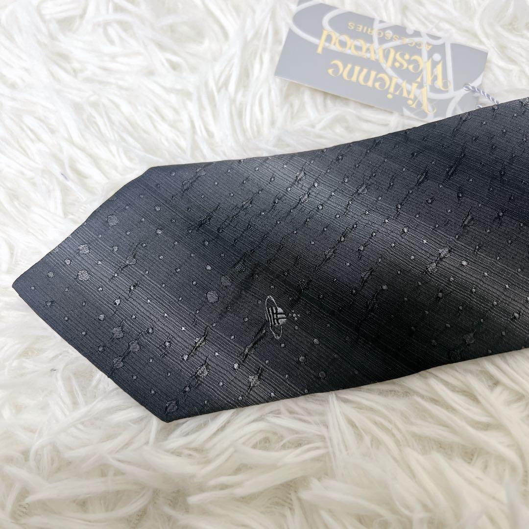 Vivienne Westwood ネクタイ グレー オーブ柄 ドット イタリア