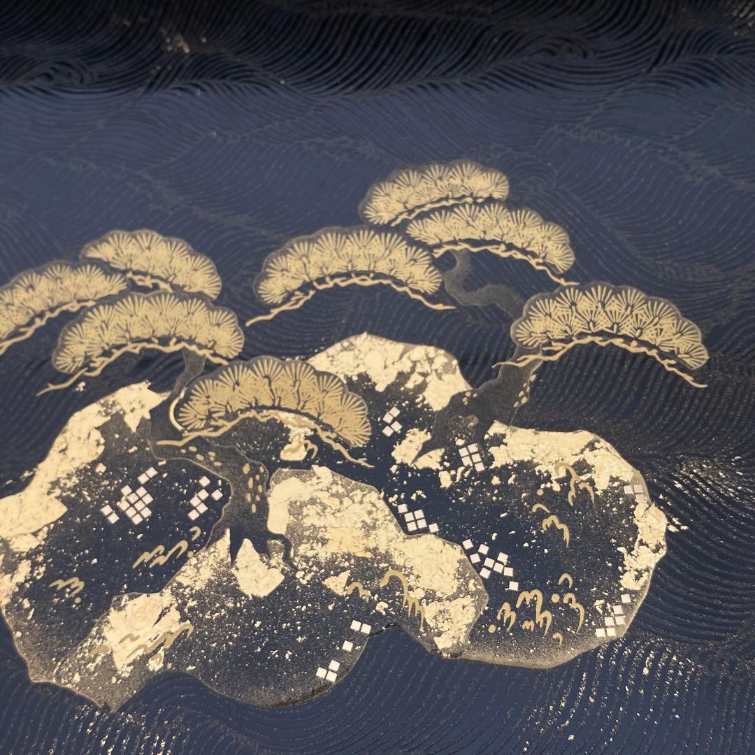 【美品】硯箱 文庫 木製 漆塗り　漆器 蒔絵　道具箱　小物入れ　伝統工芸品　松島