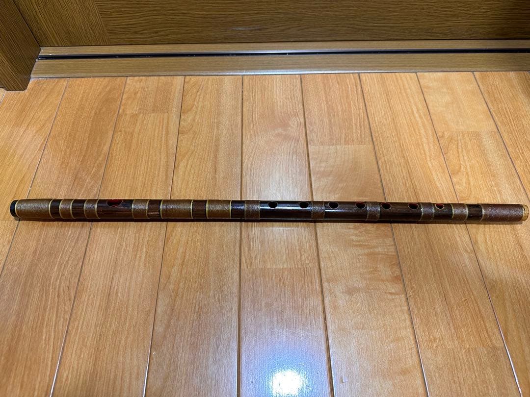 【特価】篠笛 眞風 古典調 5本調子 半総巻き 燻竹