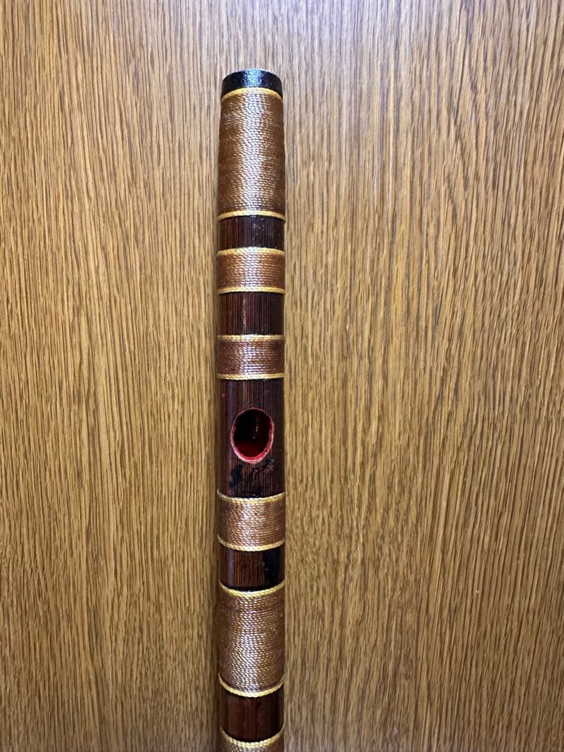 【特価】篠笛 眞風 古典調 5本調子 半総巻き 燻竹