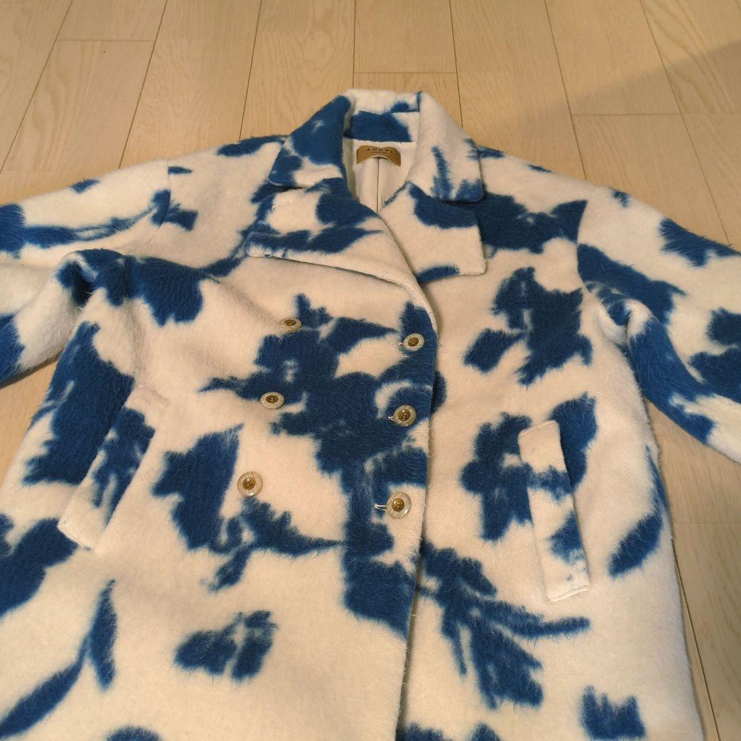 Ameri　UND SHADOW FLOWER WOOL COAT