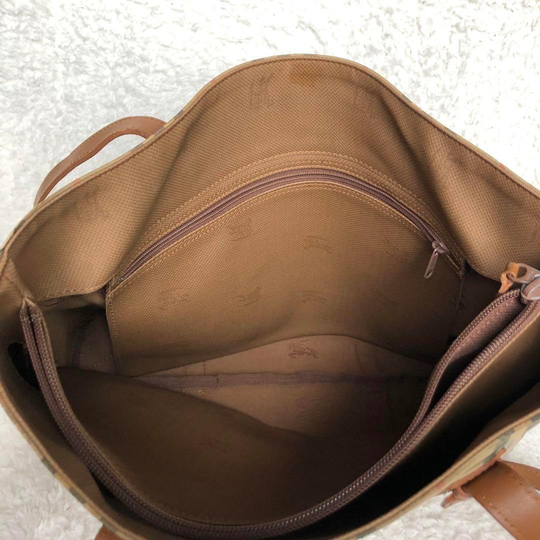 バーバリー ノバチェックトートバッグ レザー A4サイズ収納可 シャドーホース