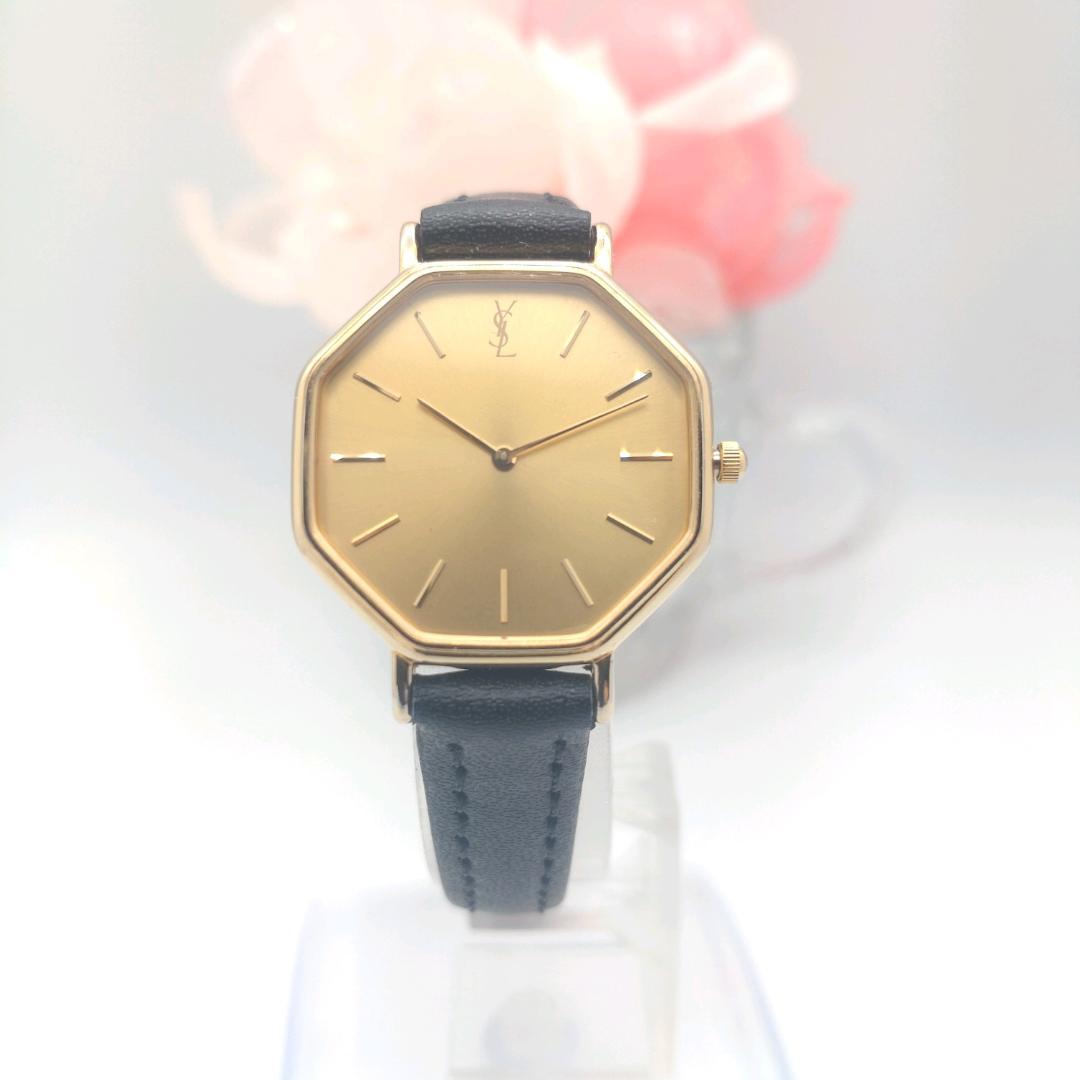 《稼働品》イヴサンローラン★クォーツ 腕時計★レディース★ゴールド★管661e