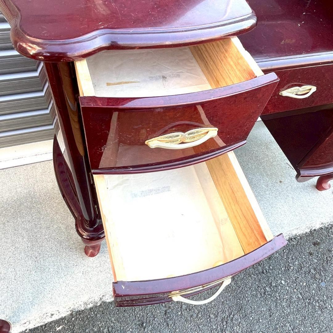 【ヴィクトリア調】アンティークミラー 猫足ドレッサー 鏡台 レトロ家具