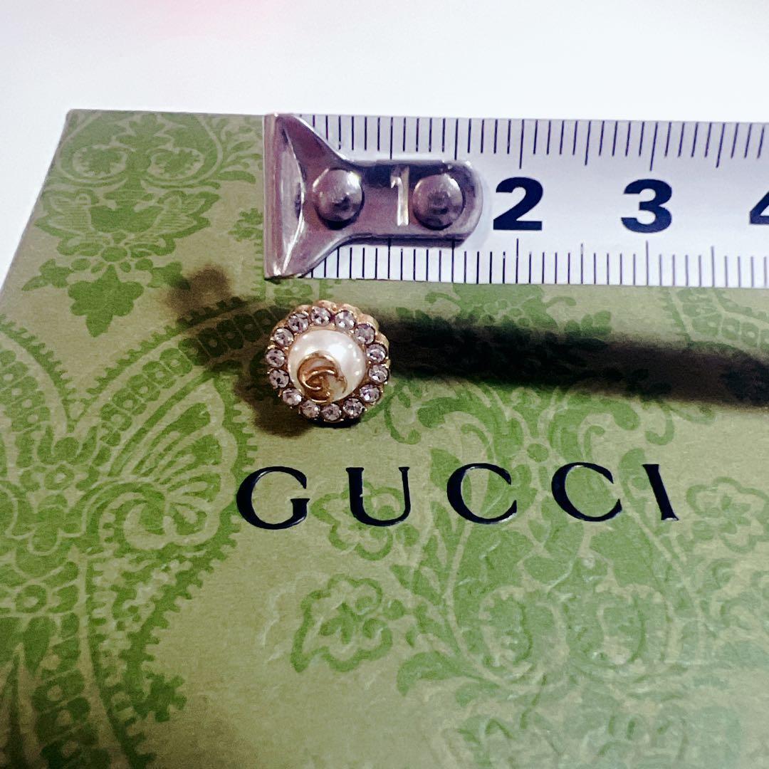 美品✨GUCCI ピアス マーモント ダブルG パール フラワー スタッズ 花