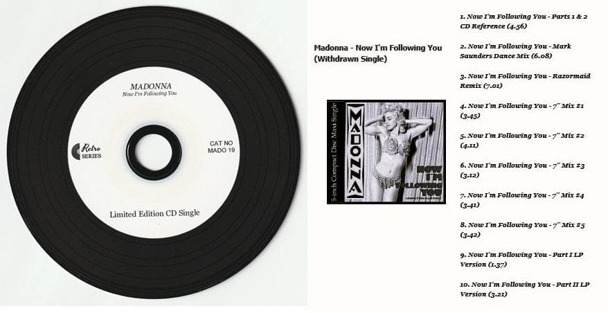 MADONNA　Now I'm Following You　貴重 CDシングル