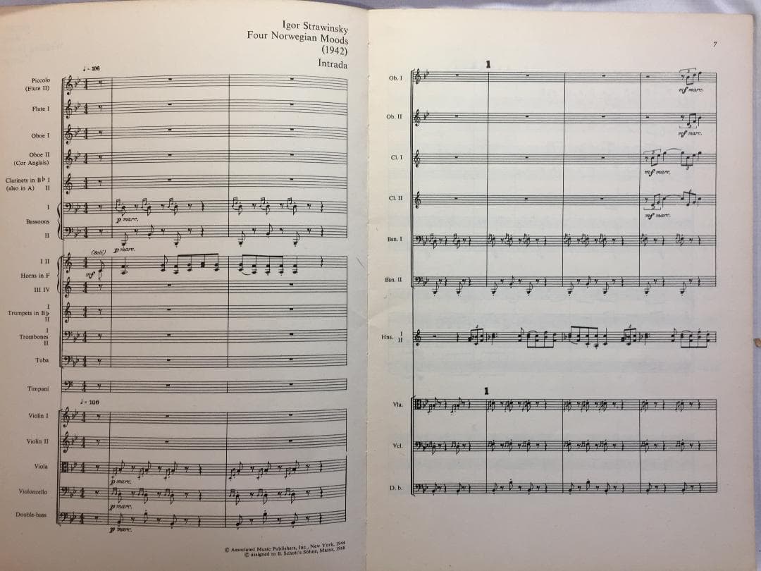 新規、Strawinsky Collection Score 2