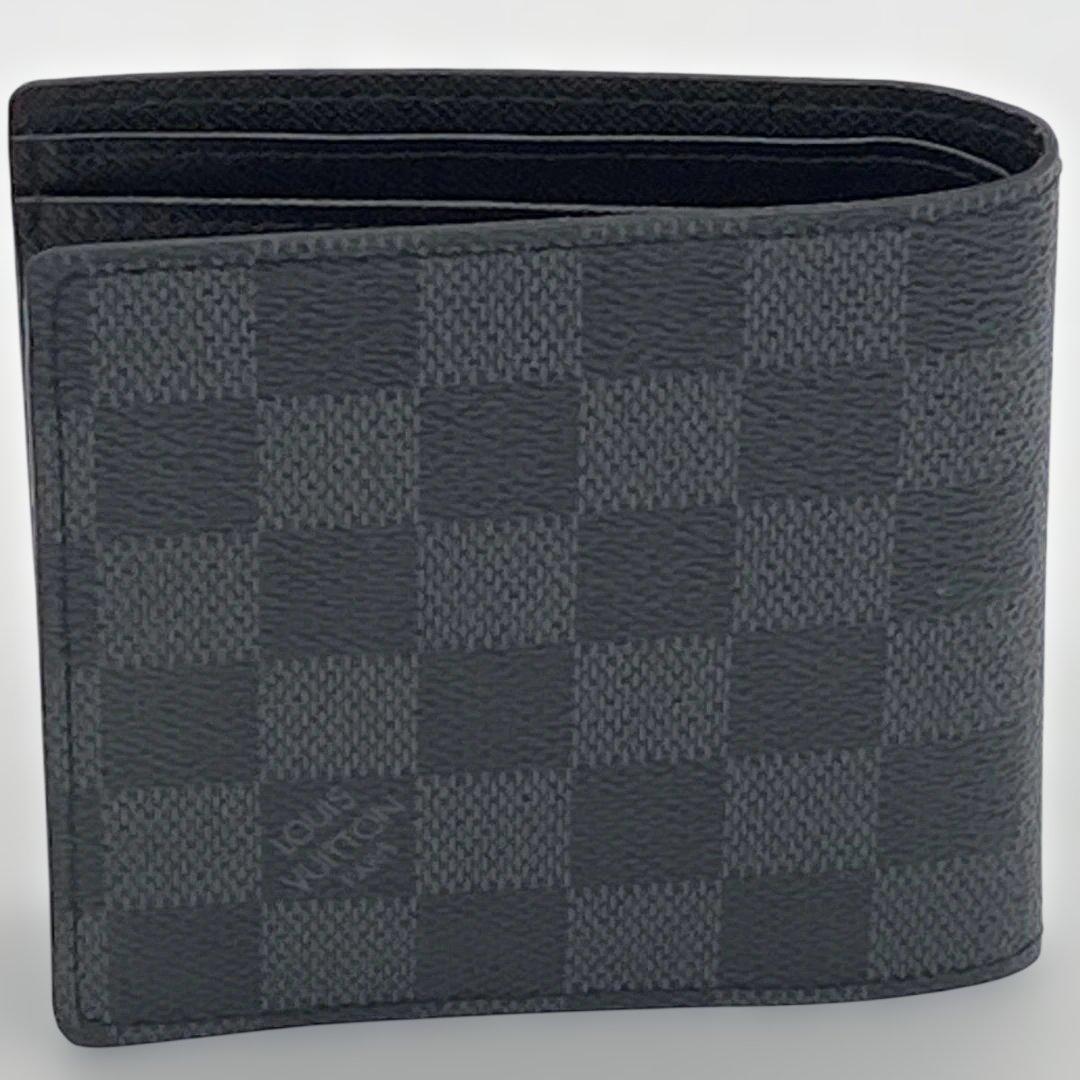 【美品】ルイヴィトン ダミエグラフィット ポルトフォイユマルコNM 二つ折り財布