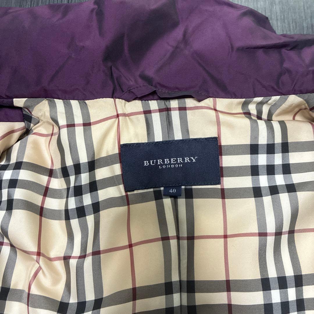 BURBERRY LONDON パープル ダウンベスト サイズ40