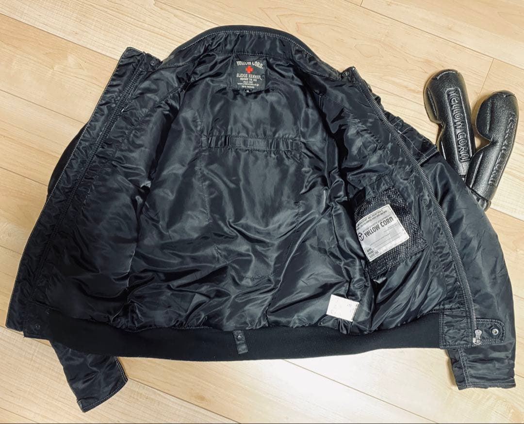 YELLOW CORNイエローコーン ウインタージャケット.XL(LL)黒