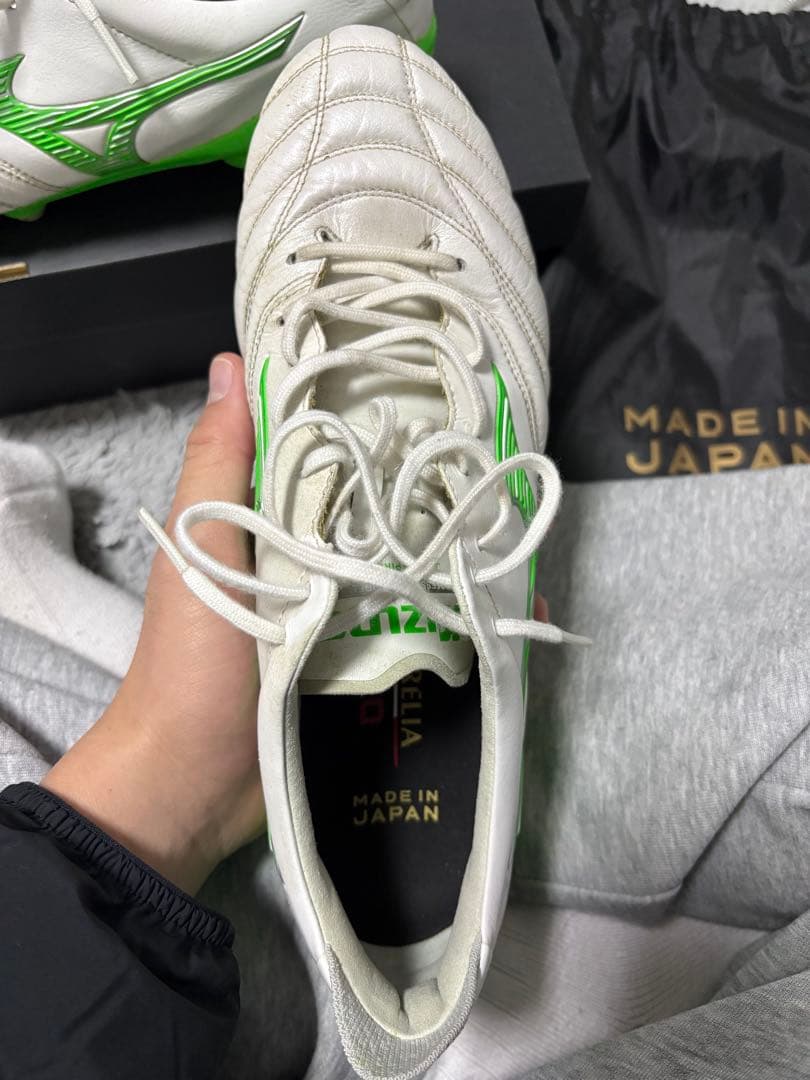 ミズノ　モレリアネオ　サッカーシューズ ホワイト/グリーン