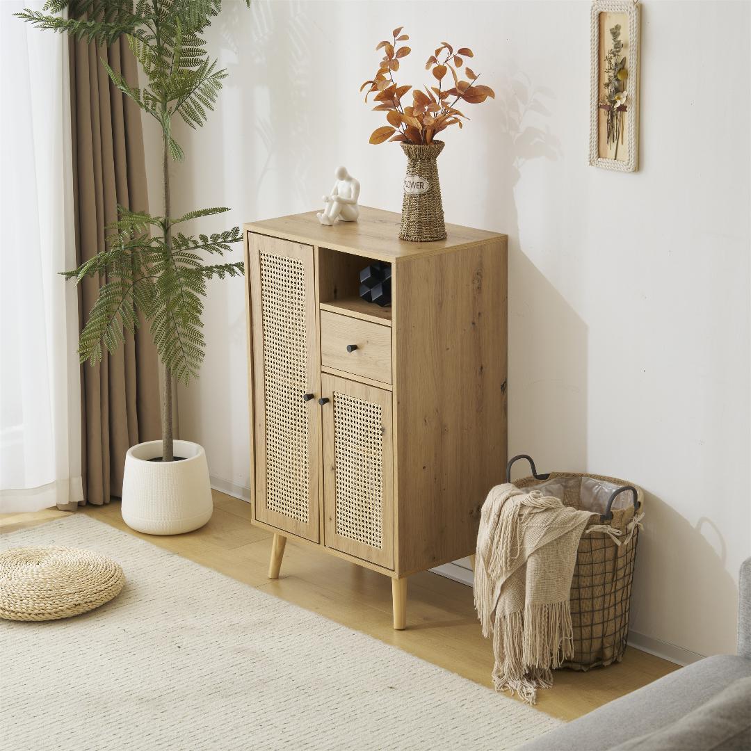 キャビネット サイドボード チェストラタン調 ラタン風 幅60cm 収納棚