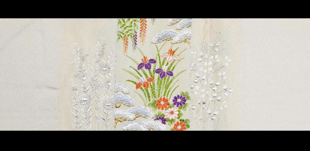 新入荷！ !新品 正絹 織九寸名古屋帯 銀アイボリー地 名古屋仕立て パーティー