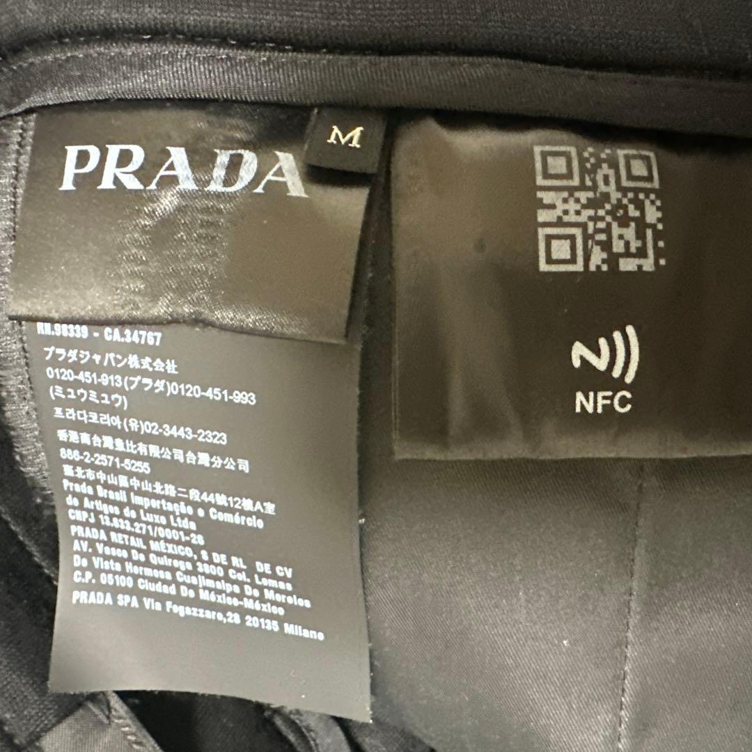 PRADA サイドライン スナップボタン パンツ ブラック トライアングルロゴ