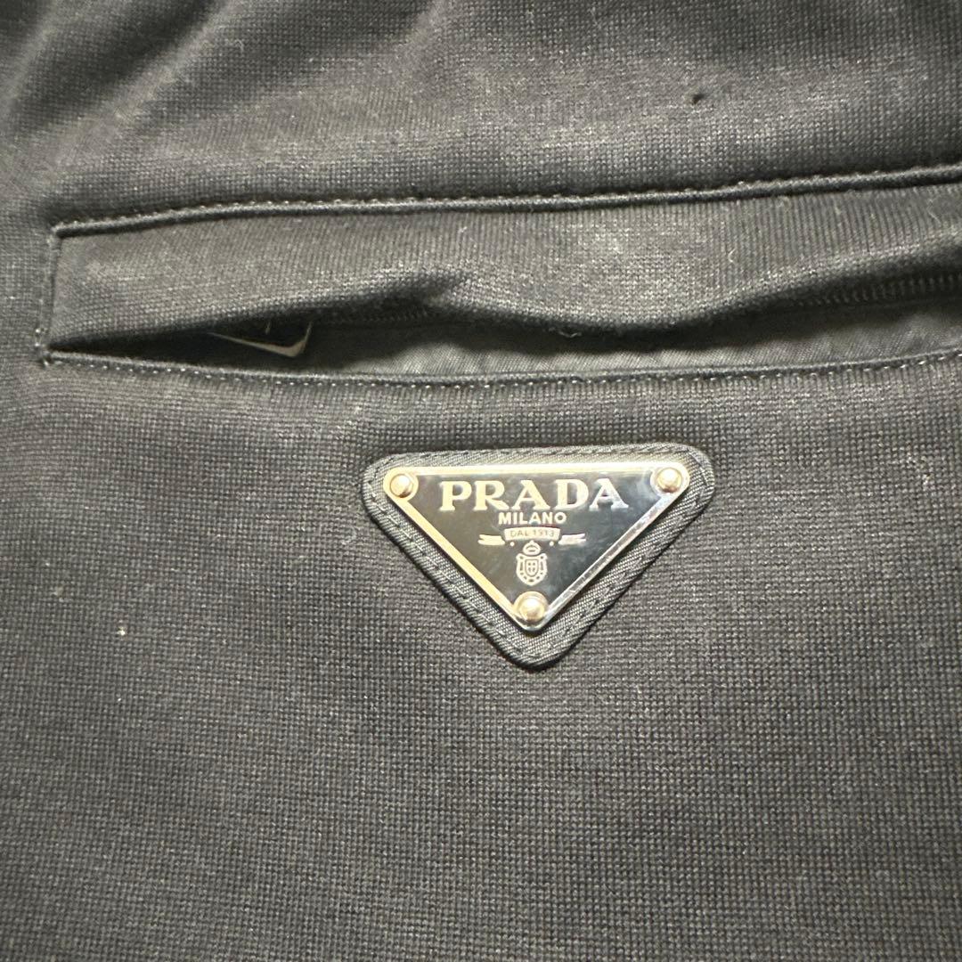 PRADA サイドライン スナップボタン パンツ ブラック トライアングルロゴ