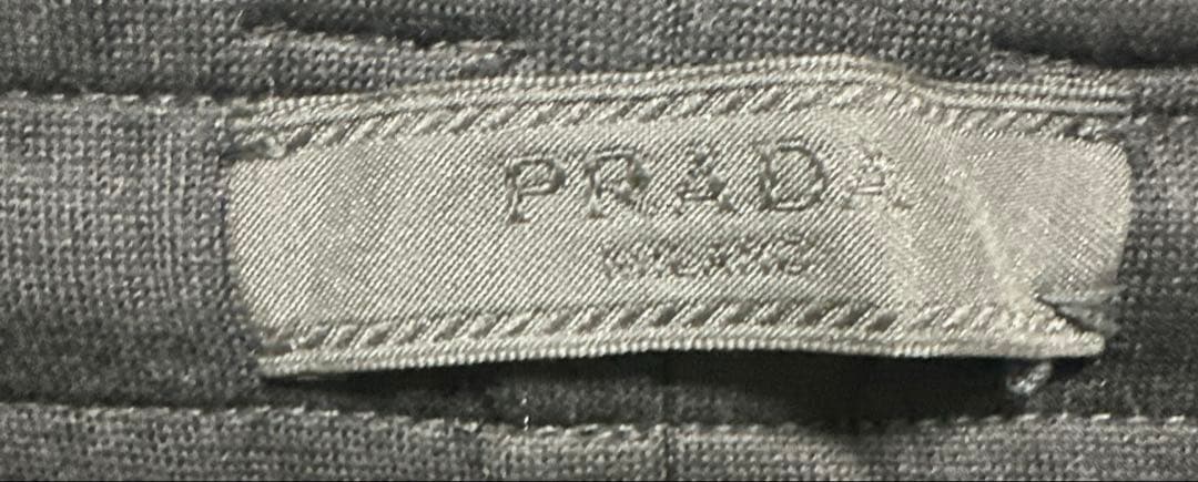 PRADA サイドライン スナップボタン パンツ ブラック トライアングルロゴ